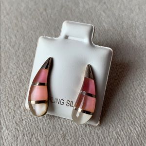 Sterling silver rain drop earrings